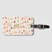 Cookie Christmas Pattern - Zoet en feestelijk Bagagelabel (Voorkant (horizontaal))