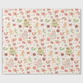 Cookie Christmas Pattern - Zoet en feestelijk Cadeaupapier (Vlak)
