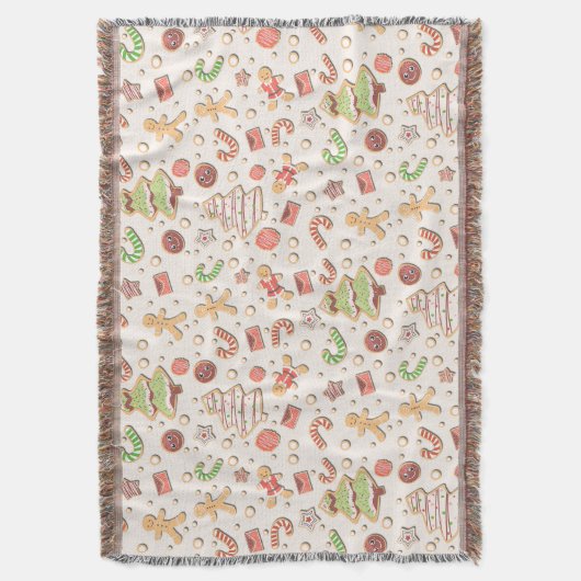 Cookie Christmas Pattern - Zoet en feestelijk Deken (Voorkant Verticaal)