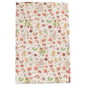 Cookie Christmas Pattern - Zoet en feestelijk Medium Cadeauzakje (Voorkant)