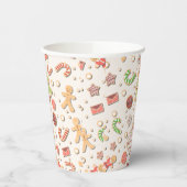 Cookie Christmas Pattern - Zoet en feestelijk Papieren Bekers (Links)