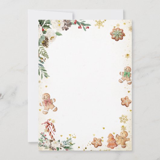 Cookie Cocoa Christmas Spanish Cena De Navidad Kaart (Achterkant)