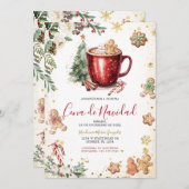 Cookie Cocoa Christmas Spanish Cena De Navidad Kaart (Voorkant / Achterkant)