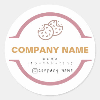 Cookie Company Logo Ronde Sticker