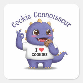 Cookie Connoisseur Vierkante Sticker