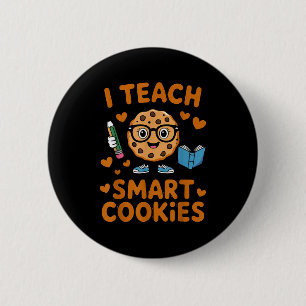 Cookie Costume Leraar S Ik Leer Slimme Cookies Vol Ronde Button 5,7 Cm