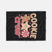 Cookie Crew Gingerbread Christmas Squad Familie Te Fleece Deken (Voorkant (Horizontaal))