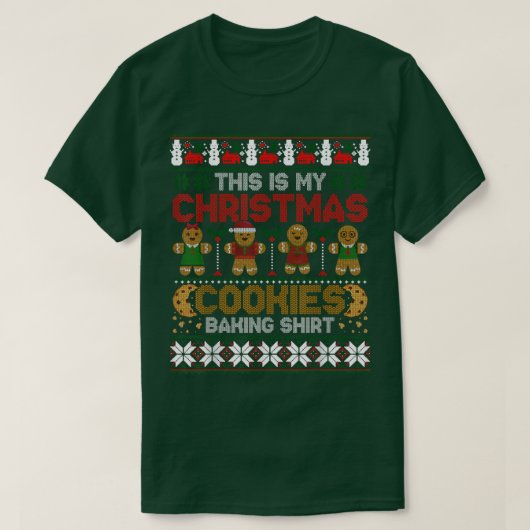 Cookie Crew Gingerbread This Is My Christmas Cooki T-shirt (Design voorkant)