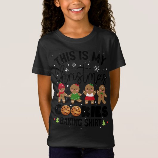 Cookie Crew Gingerbrood Dit is mijn kerstkoekje T-shirt (Voorkant)