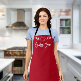 Cookie Crew Hart Vakantie Rode Kerstmis Schort