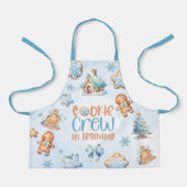 Cookie Crew in opleiding Kerstblauw peperkoek Schort (Voorkant)