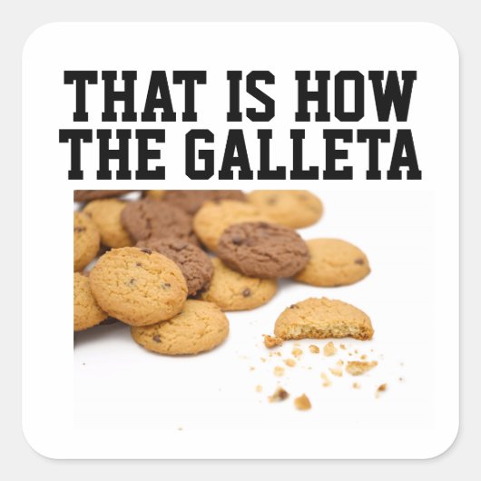 Cookie Crumble Spanglish Vierkante Sticker (Voorkant)