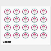 Cookie Cupcake Bakery Box Poppen Ronde Sticker (Vel)