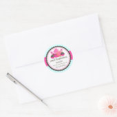 Cookie Cupcake Bakery Box Poppen Ronde Sticker (Envelop)