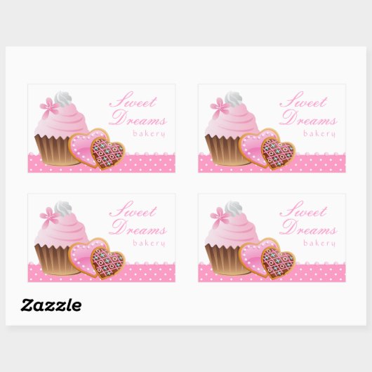 Cookie Cupcake Bakkerij Sticker Icing Stippen (Vel)