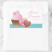 Cookie Cupcake Bakkerij Sticker Icing Stippen Blau (Tas)