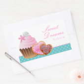 Cookie Cupcake Bakkerij Sticker Icing Stippen Blau (Envelop)