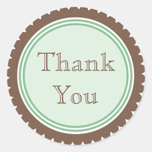 Cookie Cut Chocolate Mint Dank u Stickers (Voorkant)