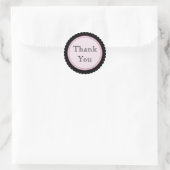 Cookie Cut Zwart Roze Dank u Stickers (Tas)