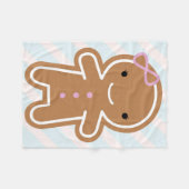 Cookie Cute Gingerbrood Girl Fleece Deken (Voorkant (Horizontaal))