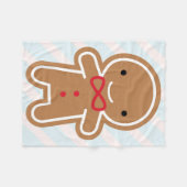 Cookie Cute GingerbrooMan Fleece Deken (Voorkant (Horizontaal))