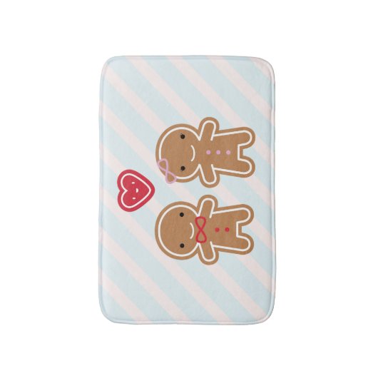 Cookie Cute Kawaii Gingerbrood Couple Badmat (Voorkant Verticaal)