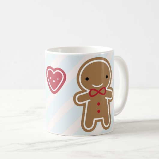 Cookie Cute Kawaii Gingerbrood Couple Koffiemok (Voorkant rechts)