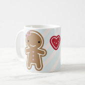 Cookie Cute Kawaii Gingerbrood Couple Koffiemok (Voorkant links)
