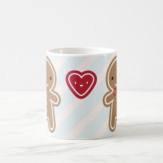 Cookie Cute Kawaii Gingerbrood Couple Koffiemok (Center)