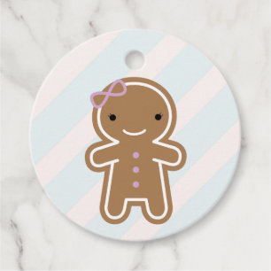Cookie Cute Kawaii Gingerbrood Girl Bedankjes Labels