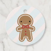 Cookie Cute Kawaii Gingerbrood Man Bedankjes Labels (Voorkant)