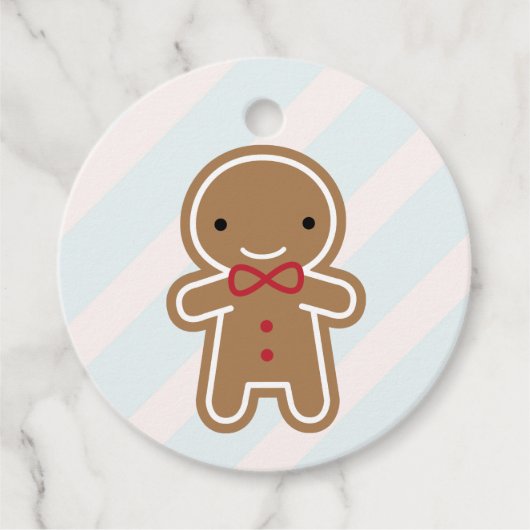 Cookie Cute Kawaii Gingerbrood Man Bedankjes Labels (Voorkant)