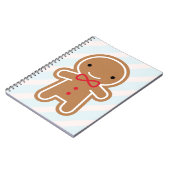 Cookie Cute Kawaii Gingerbrood Man Notitieboek (Linkerzijde)