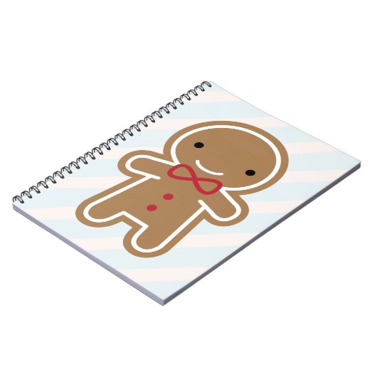 Cookie Cute Kawaii Gingerbrood Man Notitieboek (Linkerzijde)
