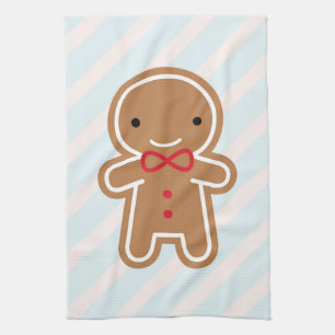 Cookie Cute Kawaii Gingerbrood Man Theedoek