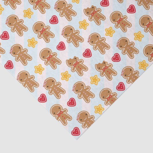 Cookie Cute Kawaii Gingerbrood Mannen Tissuepapier (Detail)