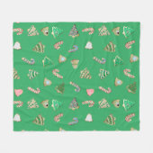 Cookie Cutout Patronen Style 2 Fleece Deken (Voorkant (Horizontaal))