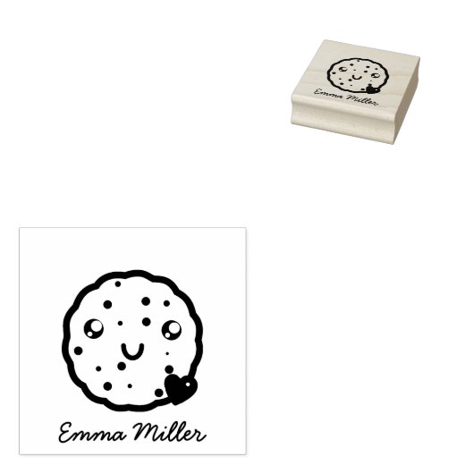 Cookie Cutter Custom Name Signature Rubberstempel (Gestempeld)
