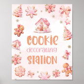 Cookie decoratie station Kerstmis Verjaardag (Voorkant)