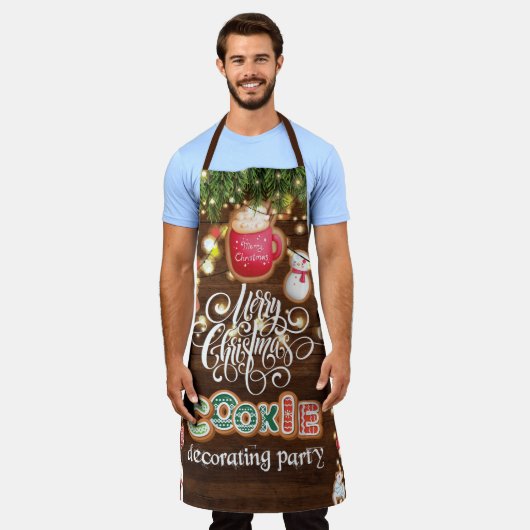 Cookie Decorating Kerstparty Schort (Gedragen)