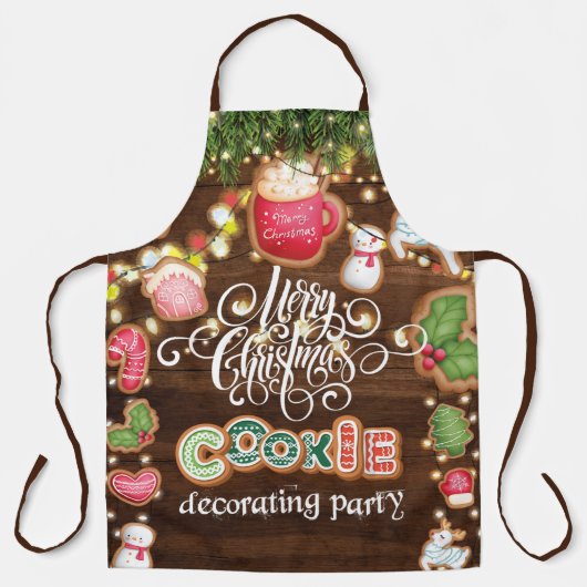 Cookie Decorating Kerstparty Schort (Voorkant)