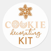 Cookie Decorating Kit Holiday Party Ronde Sticker (Voorkant)
