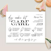 Cookie Decorating Pack Instructies Minimale Bakker Bedankkaart