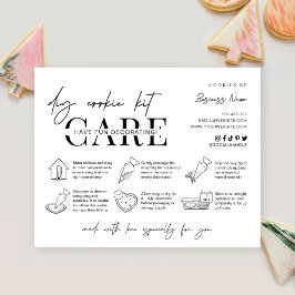 Cookie Decorating Pack Instructies Minimale Bakker Bedankkaart