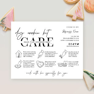 Cookie Decorating Pack Instructies Minimale Bakker Bedankkaart