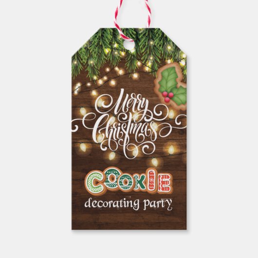 Cookie Decorating Party - Gepersonaliseerd kerstfe Cadeaulabel (Voorkant)