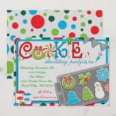 Cookie Decorating Party uitnodiging (Voorkant / Achterkant)