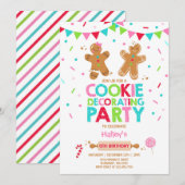 Cookie Decorating Party Uitnodiging Vakantiefeest (Voorkant / Achterkant)