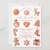 Cookie Decoreren Kerstfeest uitnodiging (Voorkant)