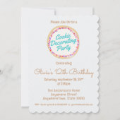 Cookie Decoreren Verjaardagsfeestje Kaart (Voorkant)